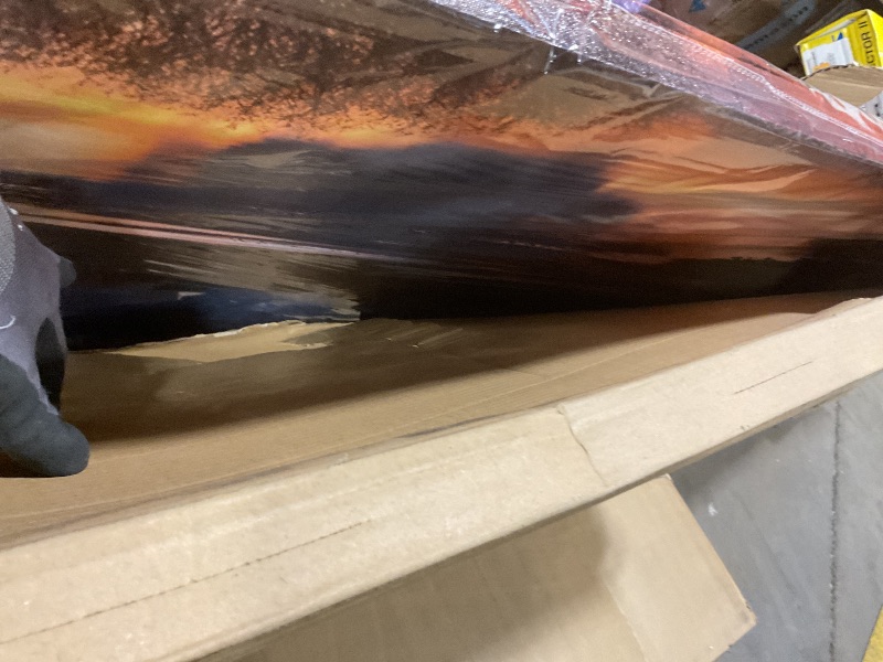 Photo 1 of **MAJOR DAMAGE TO FRAME PIECE**Mountain Wall Art for Living Room Sunset Nature Wall Decor National Park Poster Grand Teton Landscape Canvas Prints Picture Snake River Wyoming Painting Artwork Bedroom Office Home Decoration 30x60"