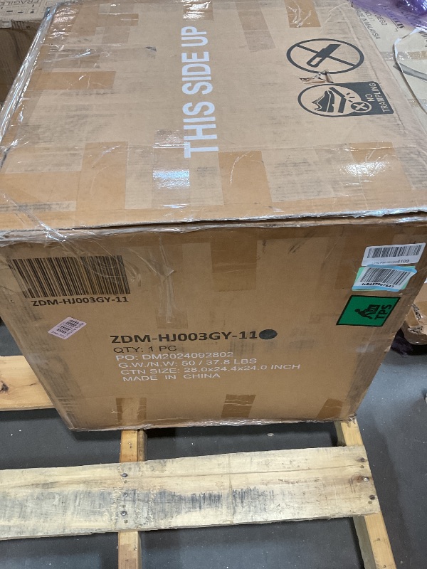 Photo 1 of **PARTIAL SET ONLY 2 CHAIRS** Aluminum Outdoor Patio Furniture Set with Height-adjustable Footrest for Lawn Porches Patio, 5-Seats All-weather Patio Sofa Sets with Coffee Table, Modern Outdoor Patio Conversation set, Grey