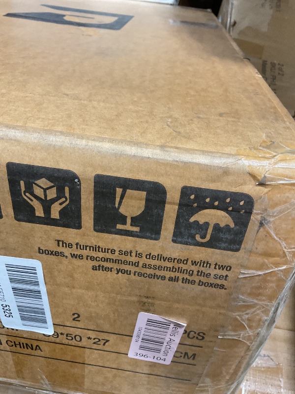 Photo 1 of **SELLING FOR,PARTS AS PARTIAL SET. MISSING MIRROR. ONE BOX OF TWO**Pamapic Glass Top Vanity Desk with Mirror and Lights, 11 Drawers Makeup Vanity with Charging Station and Chair, Golden Handles Dressing Table, 3 Lighting Modes Makeup Table, White