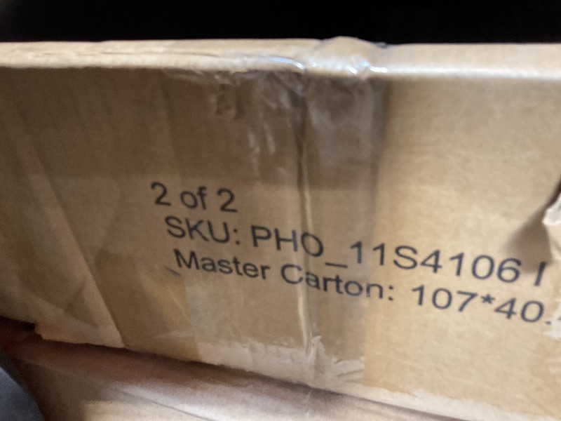 Photo 1 of **SELLING FOR PARTS AS PARTIAL SET. ONE BOX OF TWO**GarveeHome Coffee Bar Cabinet with LED Lights 72 in Tall Buffet Cabinet with Storage Farmhouse Kitchen Sideboard Tall Coffee Hutch with Microwave Stand/Wine Rack/Glass Shelf Dining Room (White)