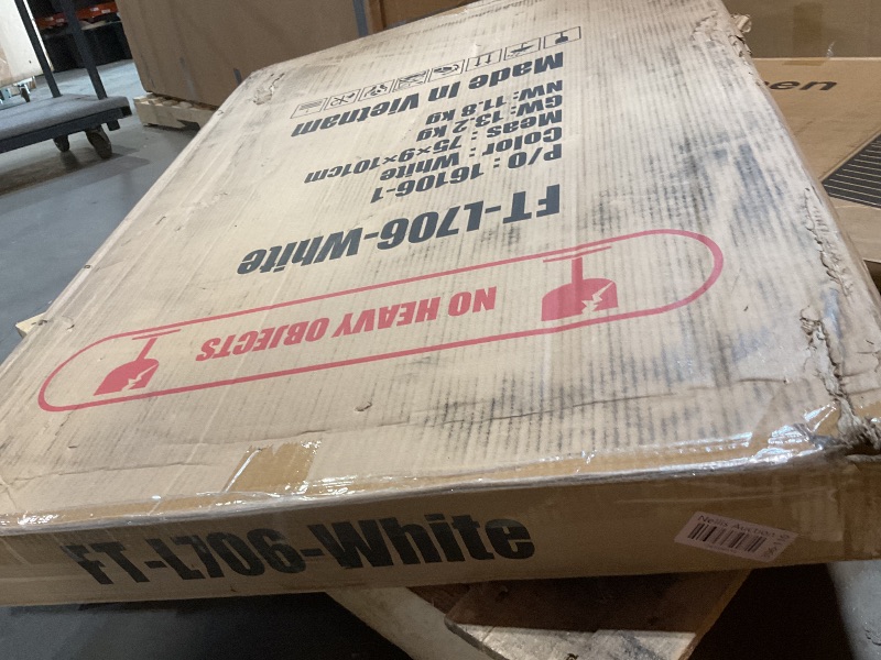 Photo 1 of **MINOR HOLE ON SIDE LIP** FDW Folding Half Portable Foldable Table for Parties Backyard Events (White, 6 FT 70 * 29) (White, 6 FT)