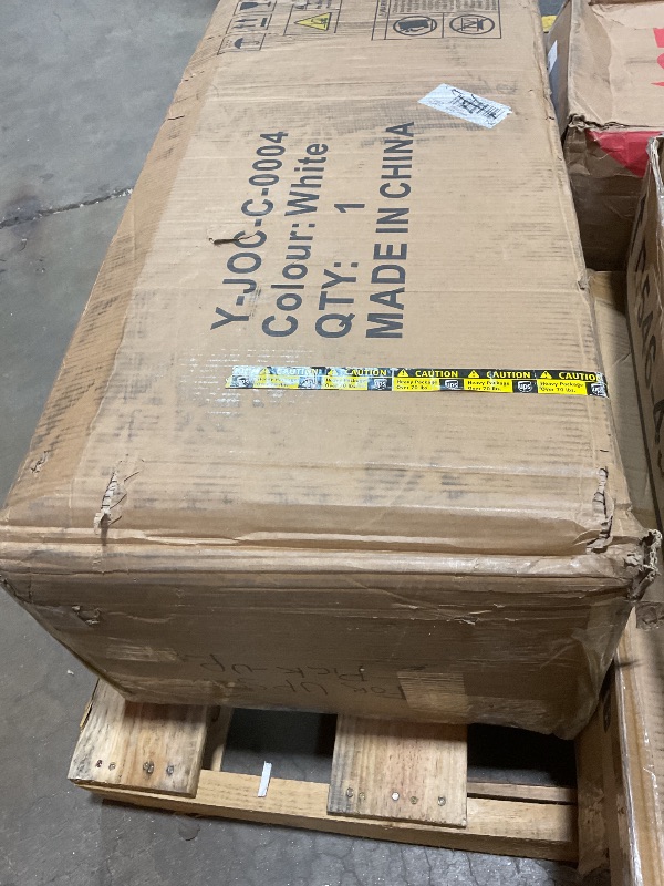 Photo 1 of **FOR PARTS ONLY/ DAMAGED & MISSING PIECES** Jocoevol 7 Drawer Dresser, Vintage Design Bedroom Dressers with Drawers, Dresser Farmhouse with Natural Texture, Tall Dressers for Bedroom, Living Room, White