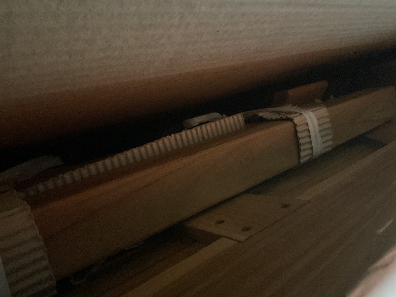 Photo 1 of **2 BOXES**Amazonia Colorado 5-Piece Outdoor Round Table Dining Set with Cushions | Certified Teak | Ideal for Patio and Indoors, 47Lx23Wx36H, Brown