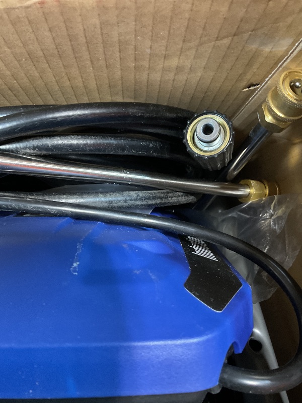 Photo 1 of **MINOR USE WEAR**Westinghouse WPX3200e Electric Pressure Washer, 3200 PSI and 1.76 Max GPM, Induction Motor, Onboard Soap Tank, Spray Gun and Wand, 5 Nozzle Set, for Cars/Fences/Driveways/Homes/Patios/Furniture, Blue