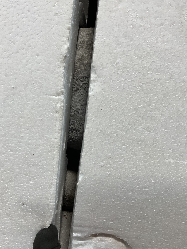 Photo 1 of **CONDITION BAD**Alpine Corporation WIN316 40" Floor Fountain – 4-Tiered Rock Water Feature with Cascading Streams & White LED Lights – Tranquil Outdoor Décor for Garden, Patio, Yard, Deck, or Porch, Light Gray