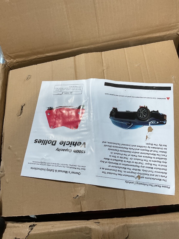 Photo 1 of **PARTIAL SET 3** Garvee Car Dolly Set of 4 with 6000 lbs Capacity, Carbon Steel Heavy Duty Car Mover Wheel Dollies with Antiskid Plate & 360 Degree Rotatable Wheel, 16"*13", Red