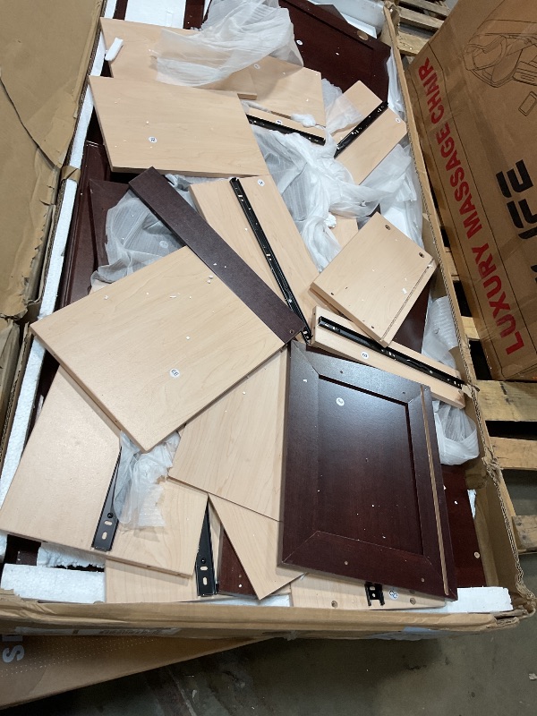 Photo 1 of **2 BOXES**Sauder Palladia Executive Desk, L: 65.12" x W: 29.53" x H: 29.61", Select Cherry