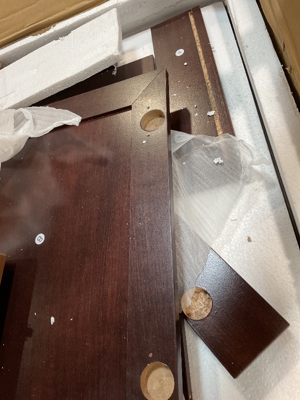 Photo 1 of **2 BOXES**Sauder Palladia Executive Desk, L: 65.12" x W: 29.53" x H: 29.61", Select Cherry