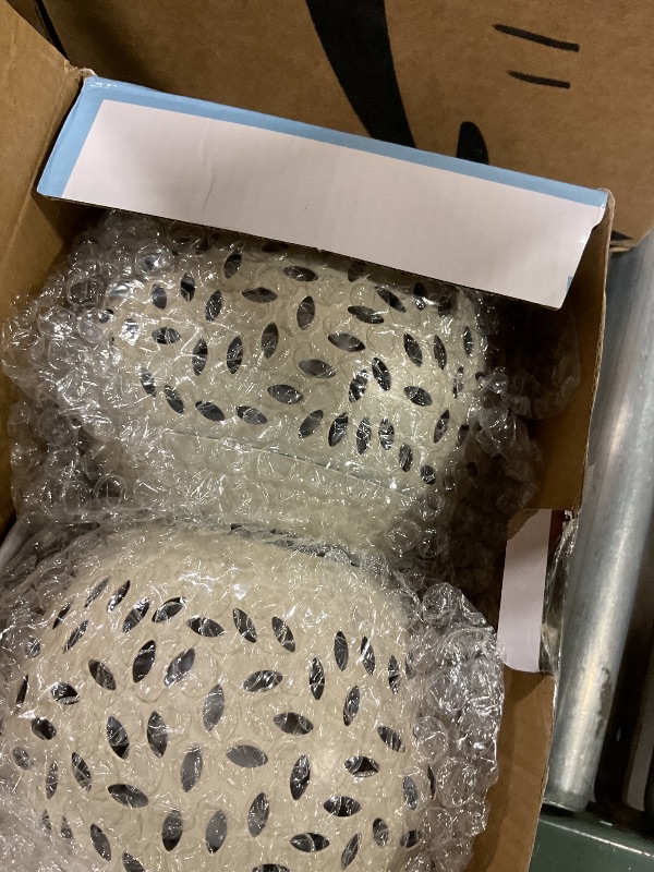 Photo 1 of **PARTIAL SET / 1 WORKS 1 DOESN'T** Solar Table Lanterns Outdoor Waterproof-2PACK Dancing Flickering Flame Solar Lights,White Metal Desktop Decorative Lamps for Gifts for Women Mom Desk Patio Garden Yard Decor