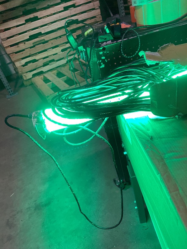 Photo 1 of **DIRT**Goldlife 110V Underwater Green Fishing Light with 100ft Cable, 21Inch 800W 80000LM GFCI Safety Plug Brightness LED Light Attractants for Docks/Boats/Kayaks, IP69K Rated for Fresh & Salt Water