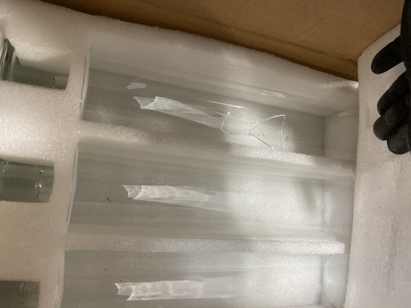 Photo 1 of **ONE IS BROKEN**NowDoWin 6pcs Hurricane Glass Candle Holders for Candlesticks,Large Glass Hurricane Candle Holder Bulk,Taper Hurricane Candle Holder with Cover and Heavy Base for Wedding Party Christmas