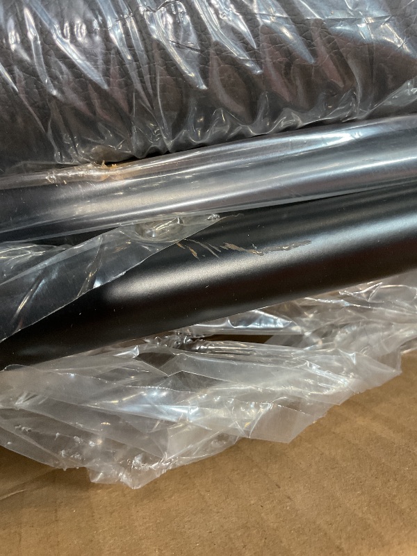 Photo 1 of **ONE FRAME SCRAPED**FDW 5-Piece Dining Table Set Black Glass Kitchen Table with 4 Upholstered Chairs and Faux Leather Cushions Space-Saving and Modern Design for Dining Room