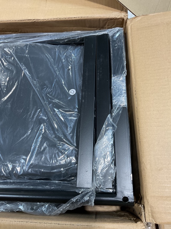 Photo 1 of **ONE FRAME SCRAPED**FDW 5-Piece Dining Table Set Black Glass Kitchen Table with 4 Upholstered Chairs and Faux Leather Cushions Space-Saving and Modern Design for Dining Room