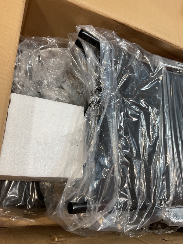 Photo 1 of **ONE FRAME SCRAPED**FDW 5-Piece Dining Table Set Black Glass Kitchen Table with 4 Upholstered Chairs and Faux Leather Cushions Space-Saving and Modern Design for Dining Room