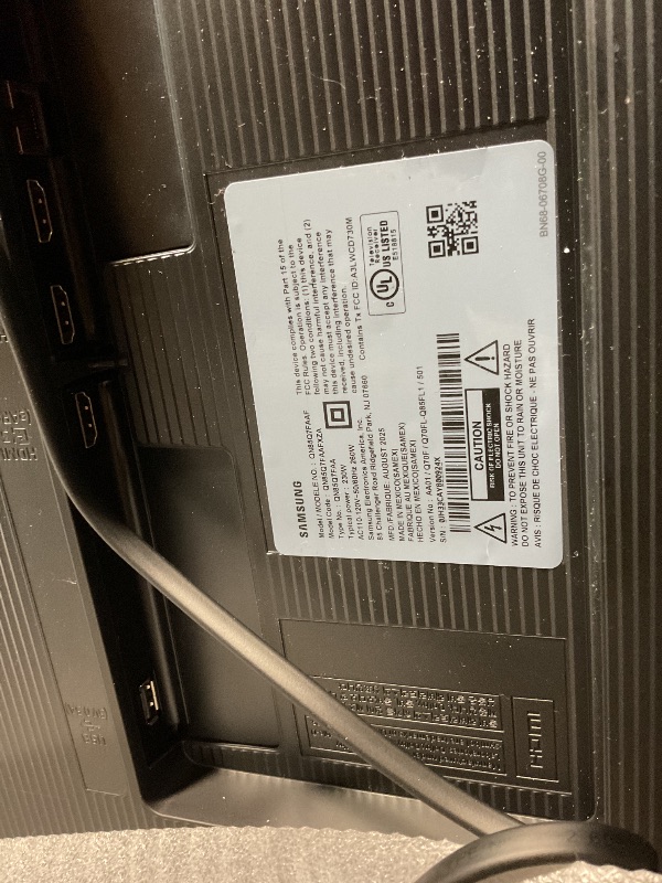 Photo 1 of **NO PICTURE. AUDIO WORKS**SAMSUNG 85-Inch Class QLED Q7F Series Samsung Vision AI Smart TV (2025 Model, 85Q7F) Quantum HDR, Object Tracking Sound Lite, Q4 AI Gen1 Processor, 4K upscaling, Gaming Hub, Alexa Built-in