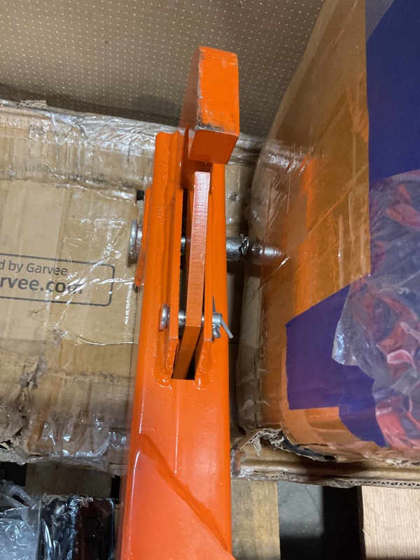 Photo 1 of **MINOR SCRAPE DAMAGE FROM TRANSPORT **VEVOR 3-Point Quick Hitch with 2 in Receiver, 3000 Lbs Lift Capacity, 3-Pt Hitch with 5 Level Adjustable Bolt, Adaptation to Category 1 & 2 Tractor, Heavy Duty 3 Point Attachments, Orange