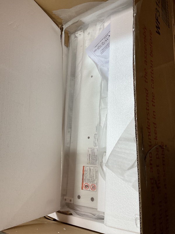 Photo 1 of **SELLING FOR PARTS AS PARTIAL SET. ONE BOX OF TWO **Merax Modern 36'' Bathroom Vanity with Single Sink Combo, Solid Wood Bathroom Storage Cabinet with 4 Drawers & 2 Doors, Freestanding Vanities Set with Adjustable Shelf White