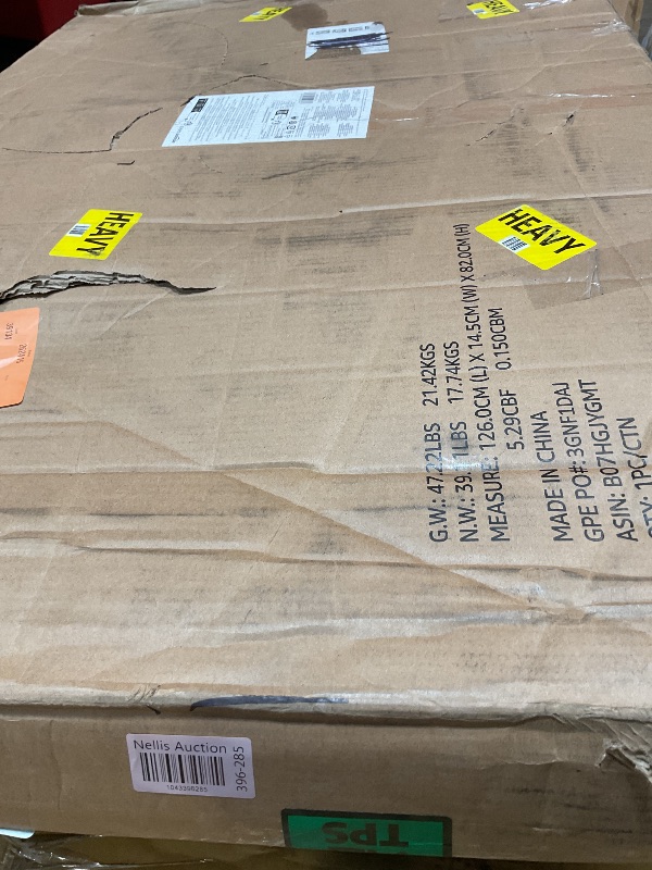 Photo 1 of **DENTS AND SCRATCHES ON FRONT. DAMAGE TO CORNERAmazon Basics Adjustable Rectangular Classroom Activity Table, Writing Desk, Adjustable Height 19-30 Inch, Grey Top/Black Edge, 47" W x 29" L x 30" H