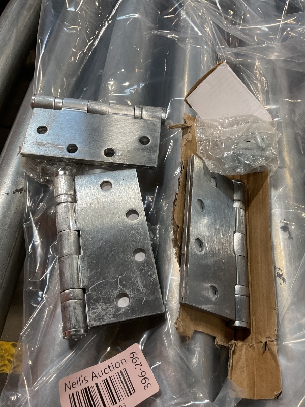 Photo 1 of **SCRATCHES AND SCRAPES**Door Hinges Hardware Hinge 4.5 Inch Square Interior Hinges for Doors Ball Bearing Door Hinge 4-1/2 x 4-1/2 Full Mortise 6 Pack Silver Exterior Door Hinges Bifold Residential Office Hinges 4 ½"x 4 ½"