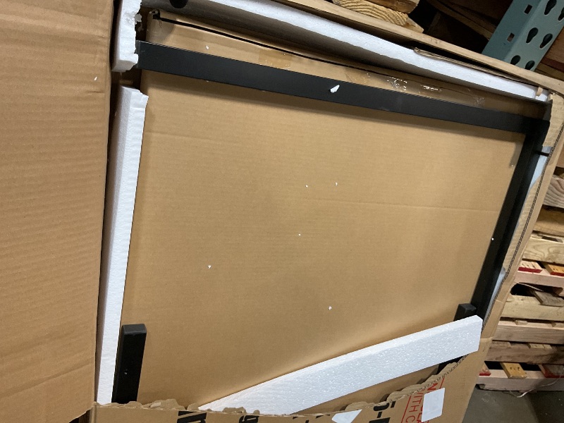 Photo 1 of **TABLE ONLY. ONE BOX OF TWO**Dining Table Set for 4 Furniture 5 Piece Faux Dining Set, Modern Kitchen Table with Upholstered PU Leather Chairs and Glass Tabletop for Breakfast Nook Small Spaces,Black