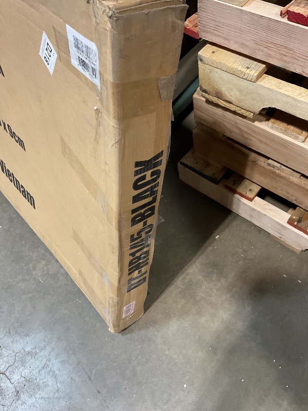 Photo 1 of **TABLE ONLY. ONE BOX OF TWO**Dining Table Set for 4 Furniture 5 Piece Faux Dining Set, Modern Kitchen Table with Upholstered PU Leather Chairs and Glass Tabletop for Breakfast Nook Small Spaces,Black