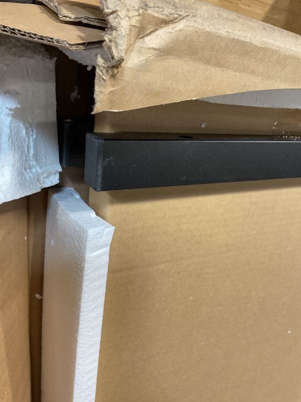 Photo 1 of **TABLE ONLY. ONE BOX OF TWO**Dining Table Set for 4 Furniture 5 Piece Faux Dining Set, Modern Kitchen Table with Upholstered PU Leather Chairs and Glass Tabletop for Breakfast Nook Small Spaces,Black