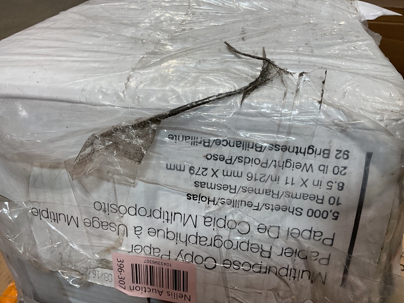 Photo 1 of **MISSING ONE REAM**Amazon Basics Multipurpose Copy Printer Paper, 20 lb, 8.5 x 11 Inches, 10 Reams (5,000 Sheets), 92 Bright, White