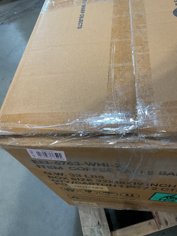 Photo 1 of **LEGS ONLY. SELLING FOR PARTS AS PARTIAL SET **Modway EEI-6763-WHI Caspian Oval Concrete Coffee Table, White