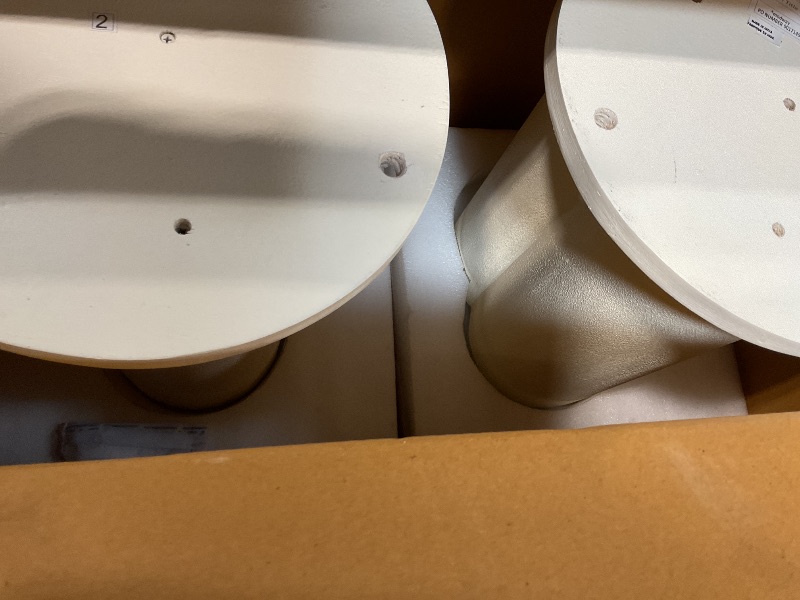 Photo 1 of **LEGS ONLY. SELLING FOR PARTS AS PARTIAL SET **Modway EEI-6763-WHI Caspian Oval Concrete Coffee Table, White