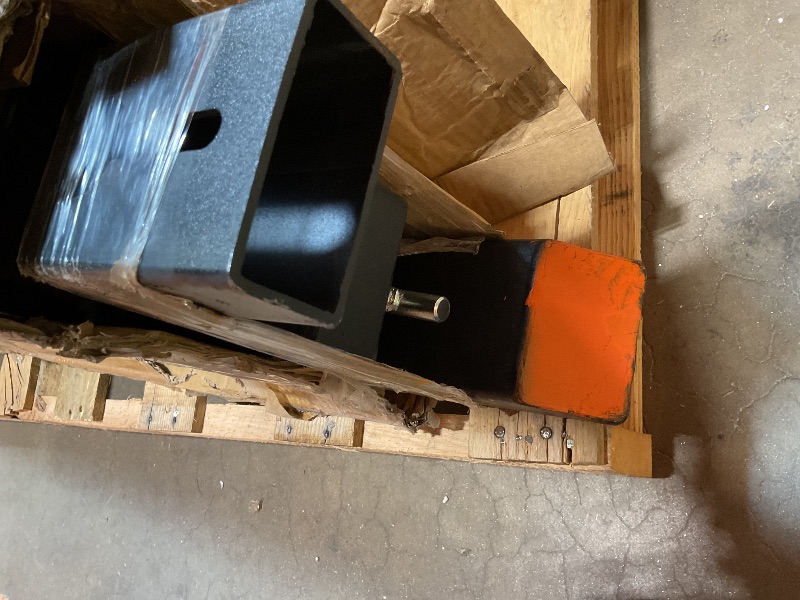 Photo 1 of **SCRAPES FROM TRANSPORT **60" Pallet Forks 4000 Lbs Clamp-On Pallet Forks With Adjustable Stabilizer Bar, Heavy Duty Tractor Bucket Forks for Tractor Loader Skid Steer