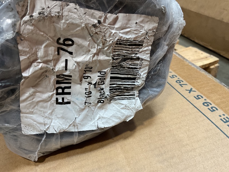 Photo 1 of **MINOR SCRATCHES ON BOTTOM**Well Woven Lezlee Abstract Modern 7'10" x 9'10" Area Rug Black Gold Marble Border - for Living Room, Dining Room, Bedroom