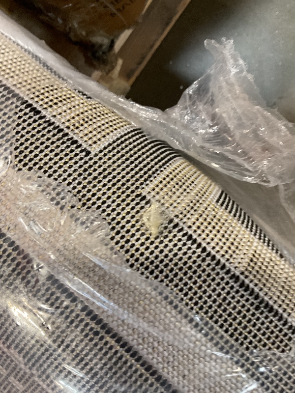 Photo 1 of **MINOR SCRATCHES ON BOTTOM**Well Woven Lezlee Abstract Modern 7'10" x 9'10" Area Rug Black Gold Marble Border - for Living Room, Dining Room, Bedroom