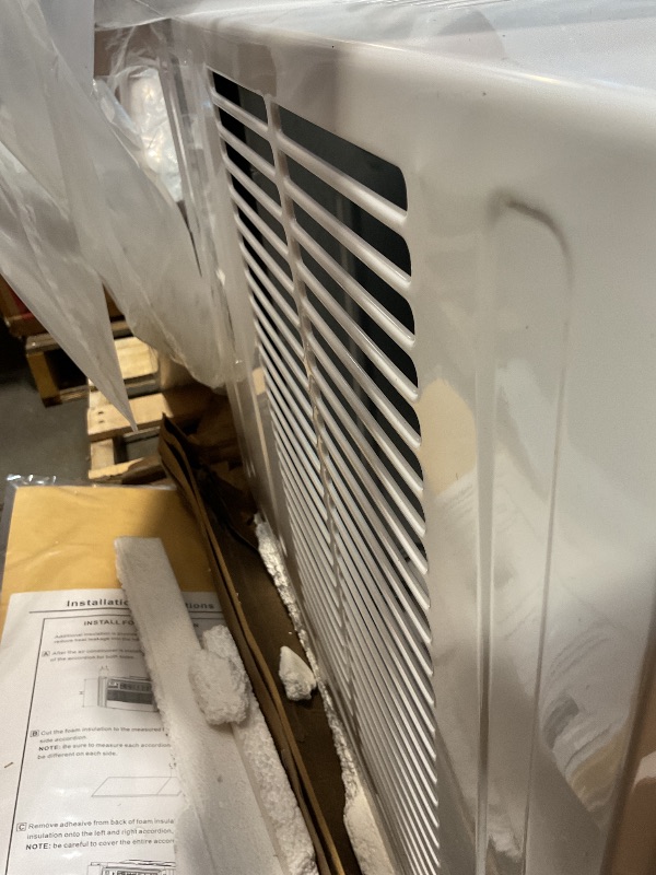 Photo 1 of **MINOR DENTS ON BACK**Whirlpool 24,000 BTU Window Air Conditioner with Dehumidifier, 230V, Window AC for Extra Large Rooms up to 1500 Sq. Ft., Bedroom, Living Room, Apartment, with Remote, 3 Speeds, and 24H Timer, White