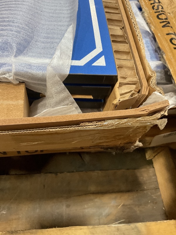 Photo 1 of **MINOR DAMAGE TO CORNER**JOOLA Tetra - 4 Piece Ping Pong Table Top for Pool Table - Includes Ping Pong Net Set - Full Size Table Tennis Conversion Top for Billiard Tables - Easy Assembly & Compact Storage - Incl. Foam Backing