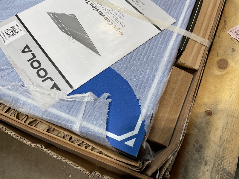 Photo 1 of **MINOR DAMAGE TO CORNER**JOOLA Tetra - 4 Piece Ping Pong Table Top for Pool Table - Includes Ping Pong Net Set - Full Size Table Tennis Conversion Top for Billiard Tables - Easy Assembly & Compact Storage - Incl. Foam Backing
