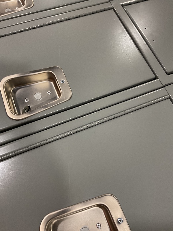 Photo 1 of *TWO BENT LEGS**Hallowell, Maintenance-Free Quiet Locker, Height 78 in, Width 36 in, Color Dark Gray, Model# UY3228-3HG