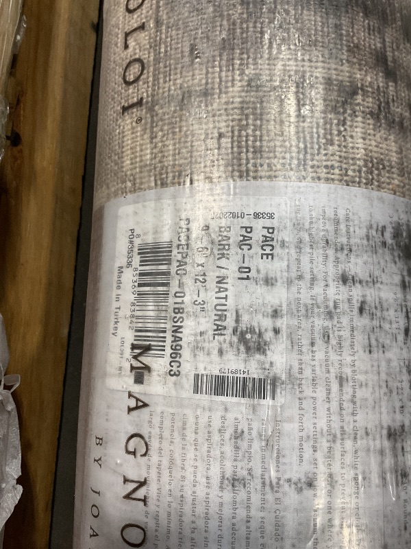 Photo 1 of **DIRT. TWO MINOR TEARS**Loloi Magnolia Home by Joanna Gaines Pace Collection PAC-01 Bark/Natural 9'-6" x 12'-3" Area Rug