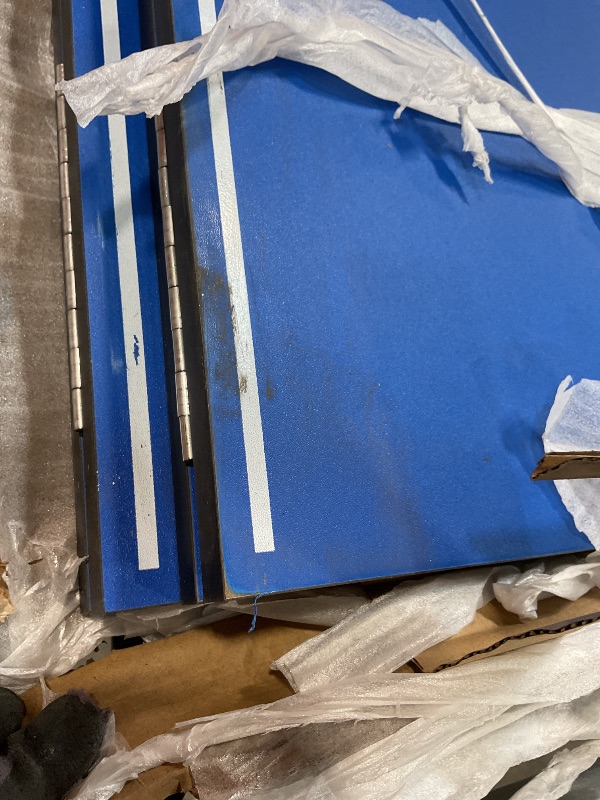 Photo 1 of ** SCRAPE ON CORNER**JOOLA Tetra - 4 Piece Ping Pong Table Top for Pool Table - Includes Ping Pong Net Set - Full Size Table Tennis Conversion Top for Billiard Tables - Easy Assembly & Compact Storage - Incl. Foam Backing