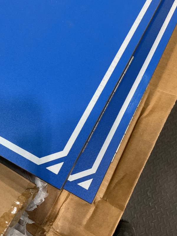 Photo 1 of ** SCRAPE ON CORNER**JOOLA Tetra - 4 Piece Ping Pong Table Top for Pool Table - Includes Ping Pong Net Set - Full Size Table Tennis Conversion Top for Billiard Tables - Easy Assembly & Compact Storage - Incl. Foam Backing