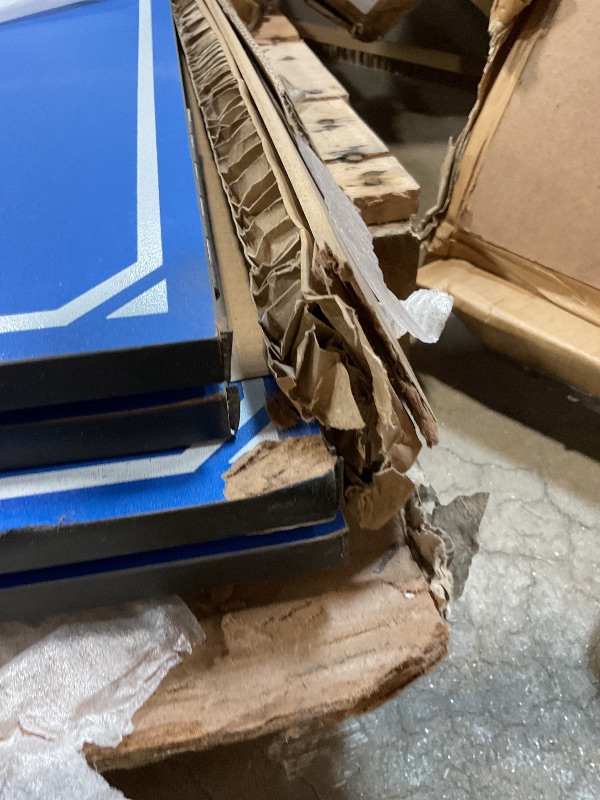 Photo 1 of **2 CORNERS DAMAGED **JOOLA Tetra - 4 Piece Ping Pong Table Top for Pool Table - Includes Ping Pong Net Set - Full Size Table Tennis Conversion Top for Billiard Tables - Easy Assembly & Compact Storage - Incl. Foam Backing