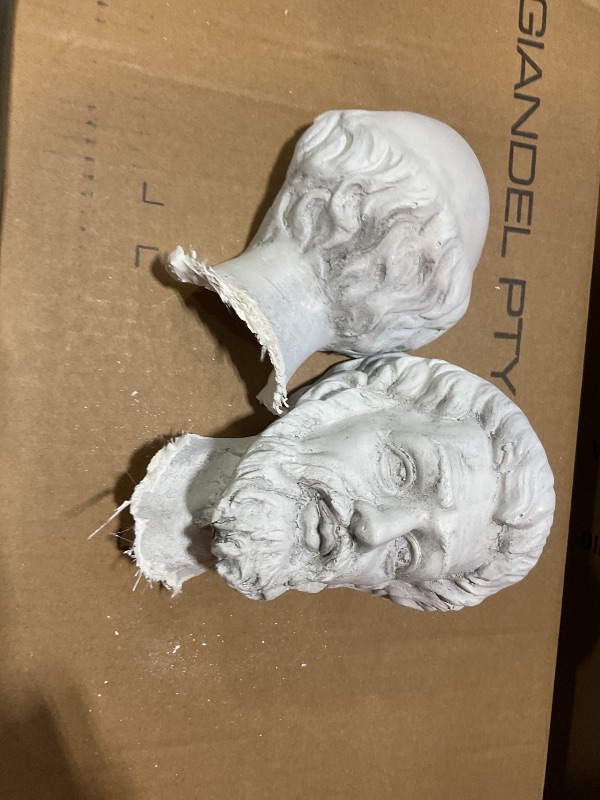 Photo 1 of **HEAD CAME OFF**JXNCJXZG St Francis Garden Yard Decor Statues 30.7 Inch Saint Francis of Assisi Catholic Christian Lawn Patio Outdoor Sculptures Magnesium Oxide Stone Garden Art Decorations?Grey