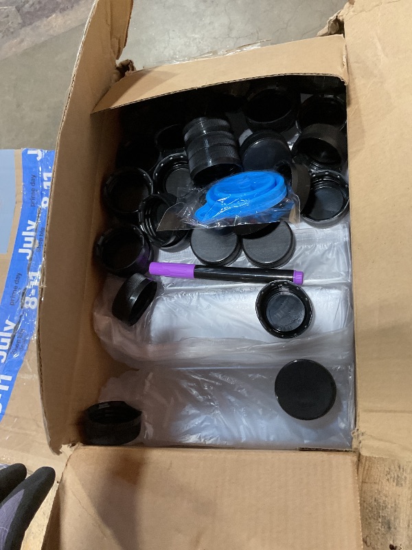 Photo 1 of 16oz Plastic Juice Bottles with Caps,Plastic Bottles with Black Tamper Proof Lids,Reusable Juice Containers for Juicing,Milk,Hot Sauce,Kombucha,Oil,Ginger Jar,Portable Travel Bottle,Smoothies,42PCS