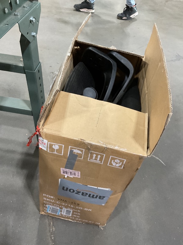 Photo 1 of **MINOR USE WEAR**SMUG Drafting Chair with Flip-up Arms, Height Adjustable Standing Tall Office Desk Chair with Foot Ring, Ergonomic Swivel Computer Chairs with Rolling Wheels, Black