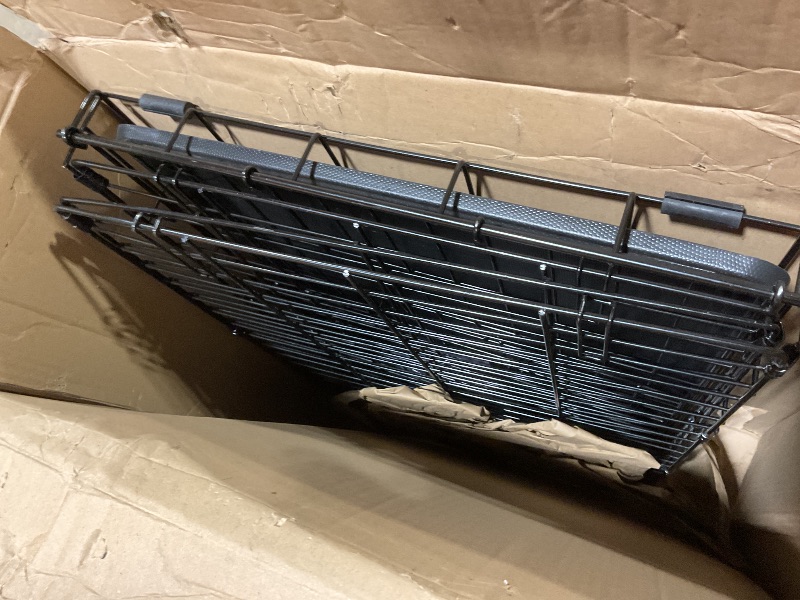 Photo 1 of **MINOR USE WEAR**MidWest Homes for Pets 30-Inch iCrate Folding Dog Crate with Divider Panel, Leak-Proof Tray & Secure Latches – Metal Wire Kennel for Medium Breeds – Portable, Durable & Easy to Assemble