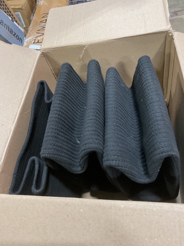 Photo 1 of **DIRT**MINTWOOD Design 3-Pack Storage Baskets for Shelves, Playroom and Classroom, Book Basket, Decorative Storage Cube Bins, Woven Closet Organizers, Pantry and Shoe Organizer, Full Black