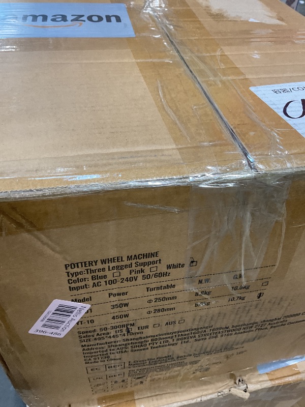 Photo 1 of **DIRT**VEVOR 11 inch Pottery Wheel for Adults, 450W Forming Machine with Direct Drive Motor and LCD Touch Screen, 50-300RPM Speed Adjustable Foot Pedal Detachable Basin, for Art Craft Work Home DIY, White