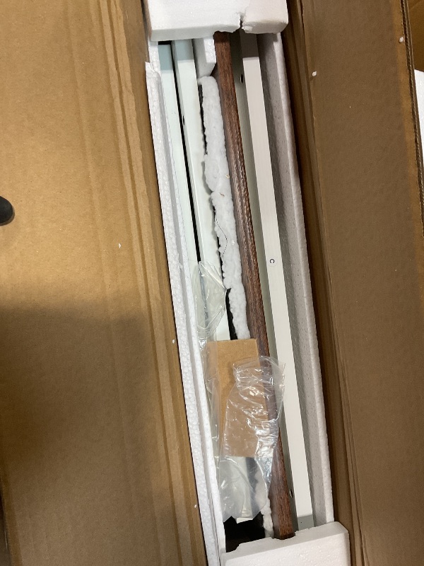 Photo 1 of ***FOR PARTS ONLY/ HAS DAMAGED PIECES*** DWANTON Dog Crate Furniture with Cushion, Wooden Kennel Table with Double Doors, Indoor Dog House, Small/Medium/Large Size, 27.2" L, White+Rustic Brown