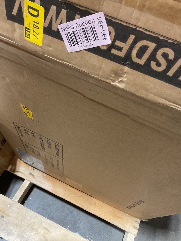 Photo 1 of ***FOR PARTS ONLY/ HAS DAMAGED PIECES*** DWANTON Dog Crate Furniture with Cushion, Wooden Kennel Table with Double Doors, Indoor Dog House, Small/Medium/Large Size, 27.2" L, White+Rustic Brown