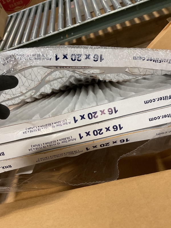 Photo 1 of **BEND DAMAGE**BNX TruFilter 16x20x1 Air Filter MERV 13 (4-Pack) - MADE IN USA - Electrostatic Pleated Air Conditioner HVAC AC Furnace Filters for Allergies, Pollen, Mold, Bacteria, Smoke, Allergen, MPR 1900 FPR 10