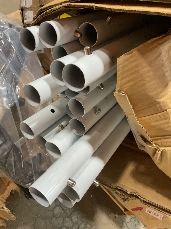 Photo 1 of **SELLING FOR PARTS AS PARTIAL SET **COBIZI Carport Canopy 12x20 Heavy Duty Portable Garage with Removable Sidewalls & Doors, Galvanized Frame Car Port Canopy Tent with Built-in Sandbags & All-Season Tarp for Car Boat Truck, White